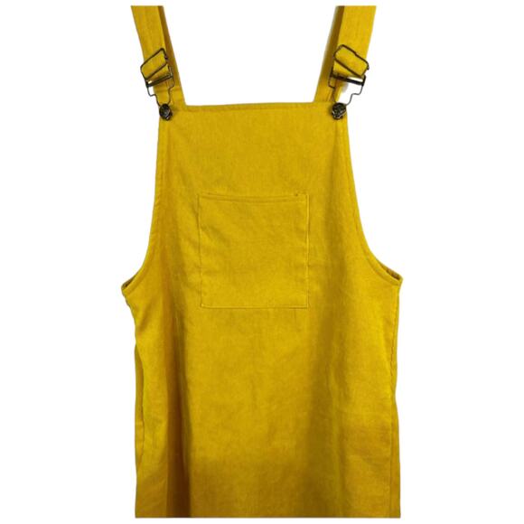 SHEIN Yellow Corduroy Overall Dress Jumper Size M - Picture 9 of 13